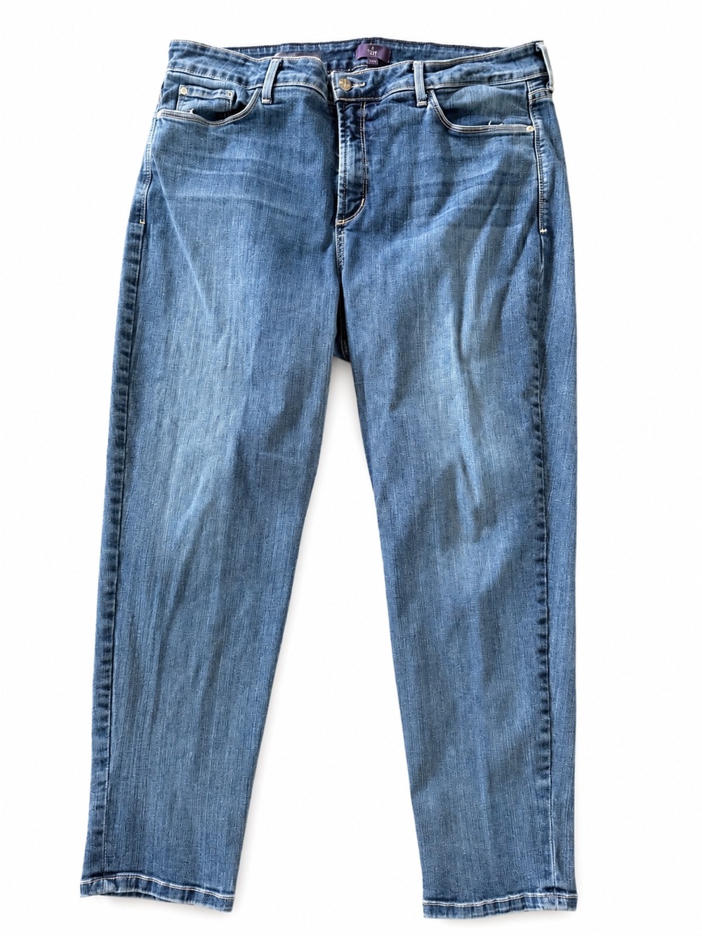 NYDJ Alina Convertible Ankle Jeans Womens Size 16W Stretch Blue Denim